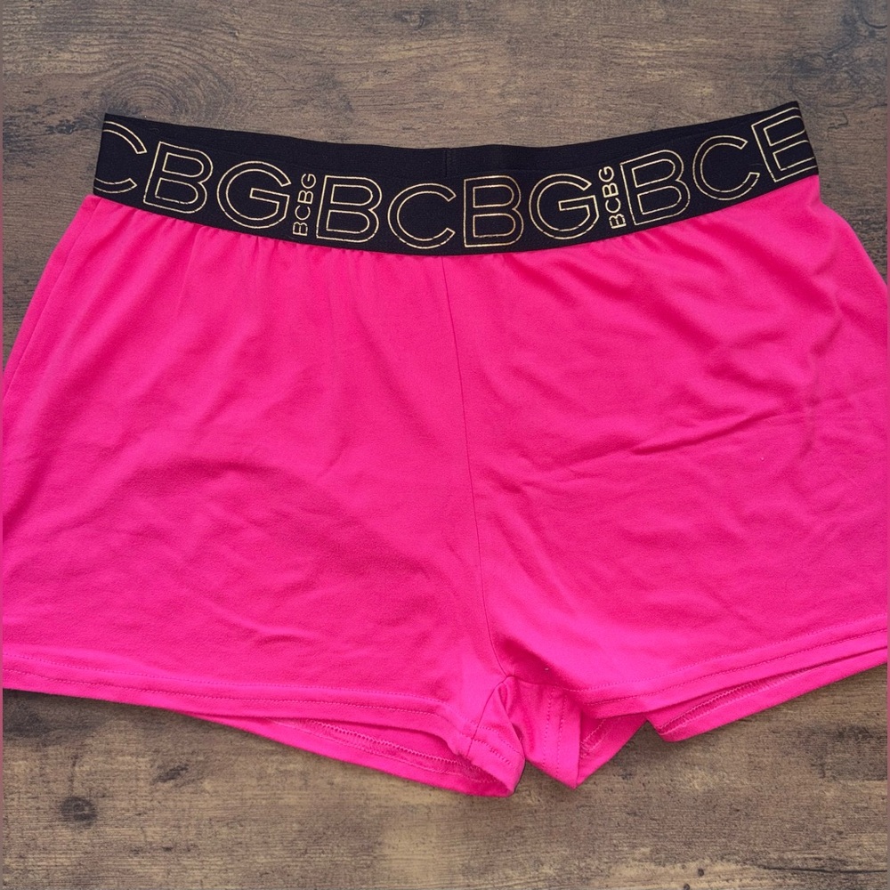 NWOT BCBG Fuchsia Lounge Shorts with Logo Waistband